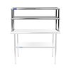 Amgood 18in X 48in Stainless Steel Double-Tier Shelf AMG DOS-1848